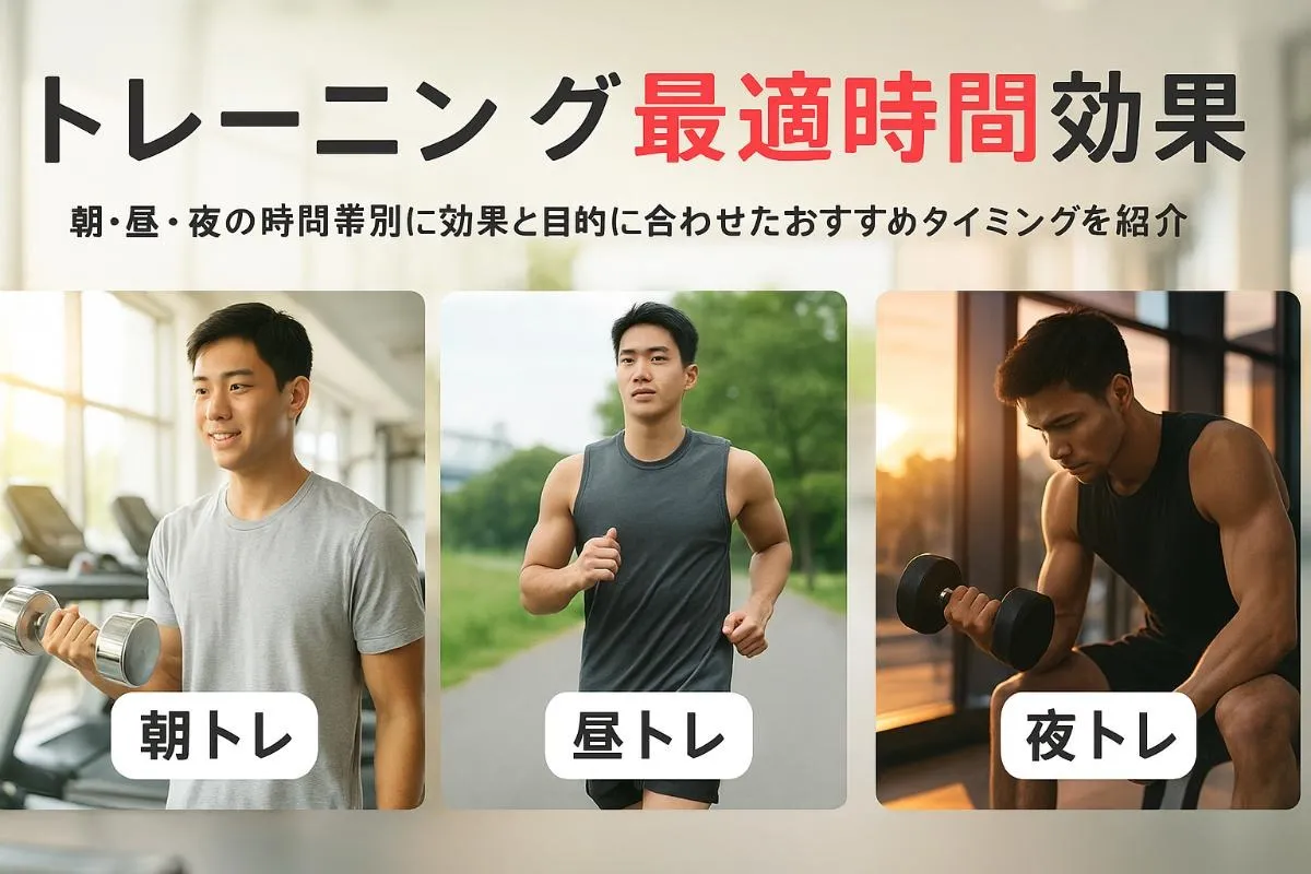 トレーニングの最適な時間の効果を解説！朝昼夜の違いと目的別おすすめタイミング