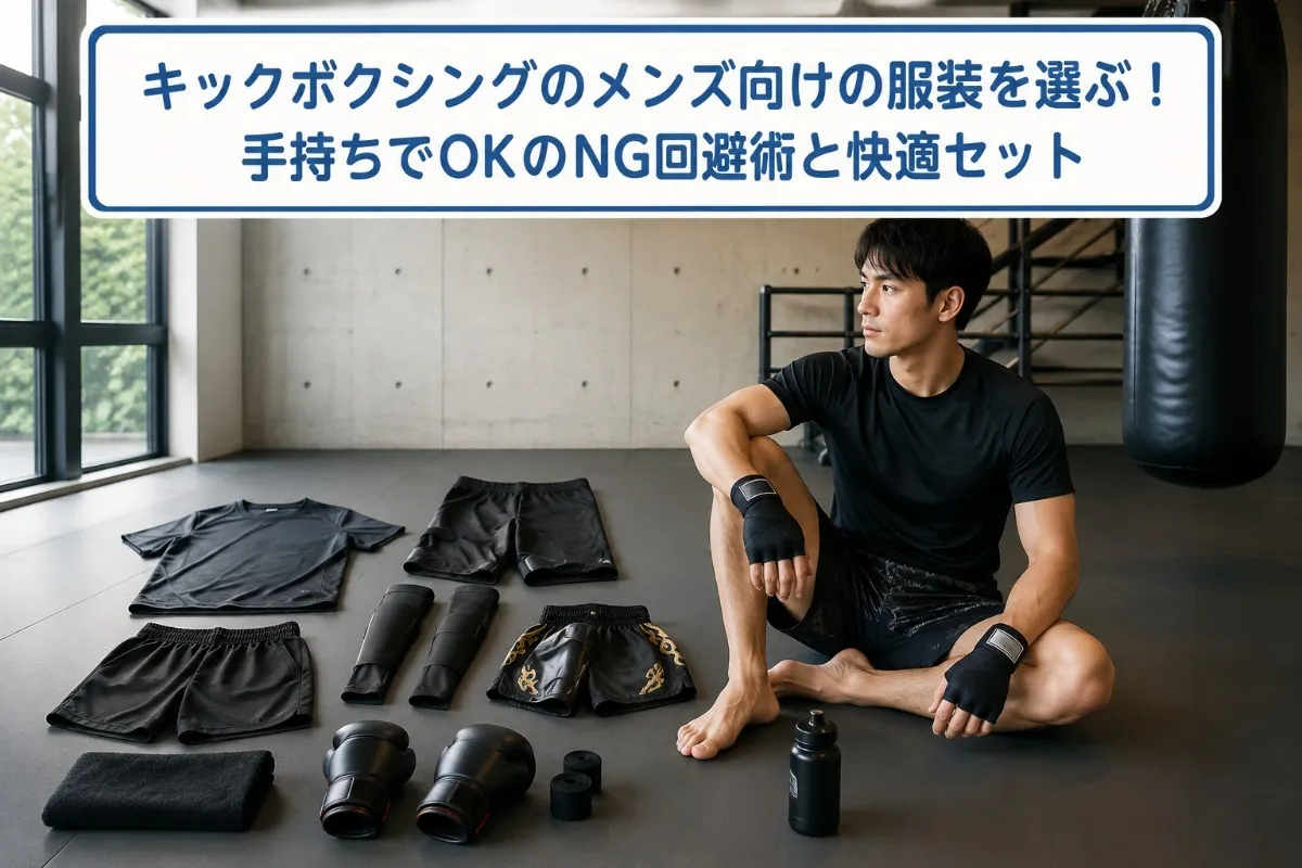 キックボクシングのメンズ向けの服装を選ぶ！手持ちでOKのNG回避術と快適セット